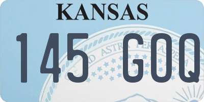 KS license plate 145GOQ