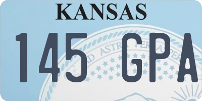 KS license plate 145GPA