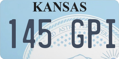 KS license plate 145GPI