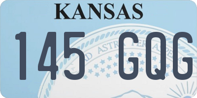 KS license plate 145GQG