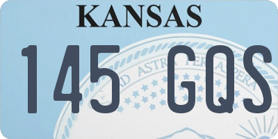 KS license plate 145GQS