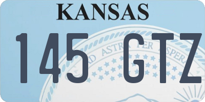 KS license plate 145GTZ
