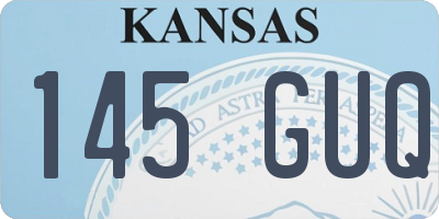 KS license plate 145GUQ