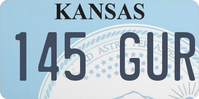 KS license plate 145GUR
