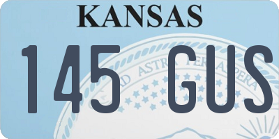 KS license plate 145GUS