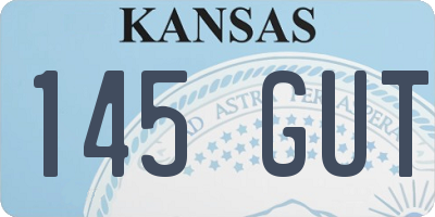 KS license plate 145GUT