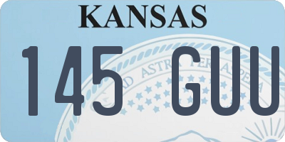 KS license plate 145GUU