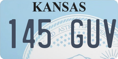 KS license plate 145GUV