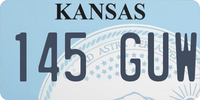 KS license plate 145GUW