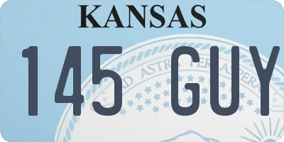 KS license plate 145GUY