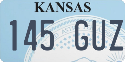 KS license plate 145GUZ