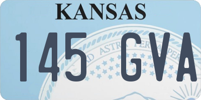 KS license plate 145GVA