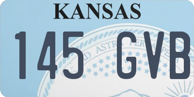 KS license plate 145GVB