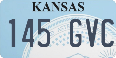 KS license plate 145GVC