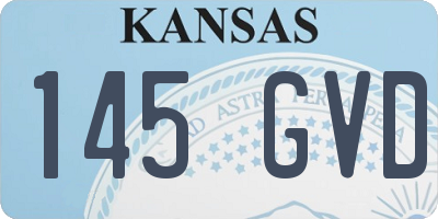 KS license plate 145GVD