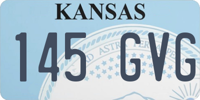 KS license plate 145GVG