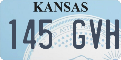 KS license plate 145GVH