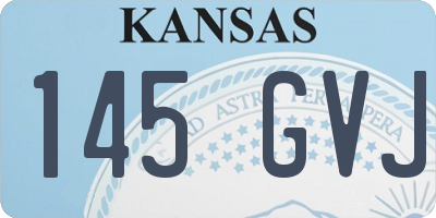 KS license plate 145GVJ