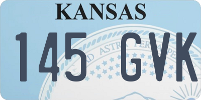 KS license plate 145GVK