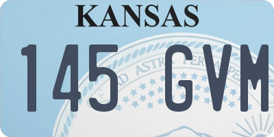 KS license plate 145GVM