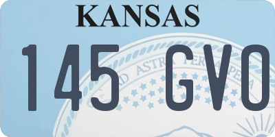 KS license plate 145GVO