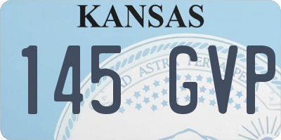 KS license plate 145GVP
