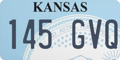 KS license plate 145GVQ