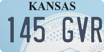 KS license plate 145GVR