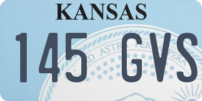 KS license plate 145GVS