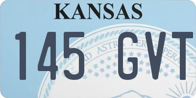 KS license plate 145GVT