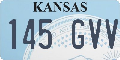 KS license plate 145GVV
