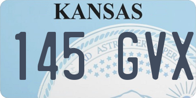 KS license plate 145GVX