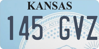 KS license plate 145GVZ