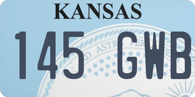 KS license plate 145GWB