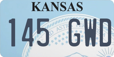 KS license plate 145GWD