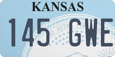 KS license plate 145GWE