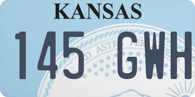 KS license plate 145GWH