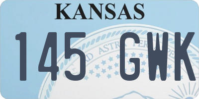 KS license plate 145GWK