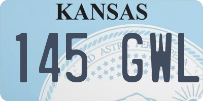 KS license plate 145GWL