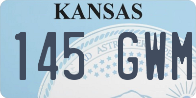 KS license plate 145GWM