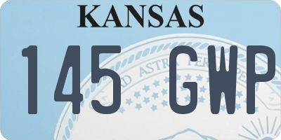 KS license plate 145GWP