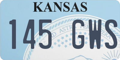 KS license plate 145GWS