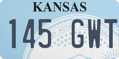 KS license plate 145GWT