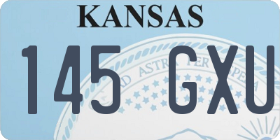 KS license plate 145GXU