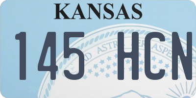 KS license plate 145HCN