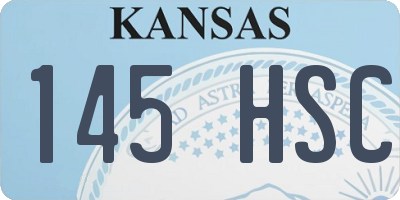 KS license plate 145HSC