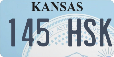 KS license plate 145HSK