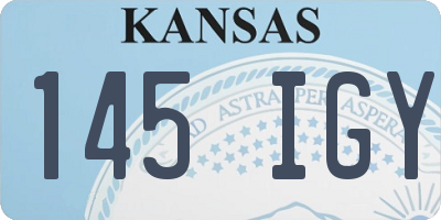 KS license plate 145IGY