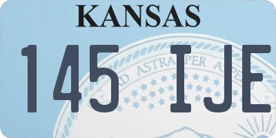 KS license plate 145IJE