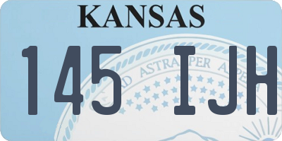KS license plate 145IJH